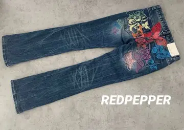 REDPEPPER 버터플라이 플라워 타이트 부츠컷 데님