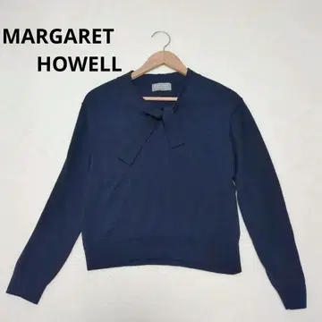 새상품급 마가렛호웰 타이 니트 네이비 2023년 최근 모델