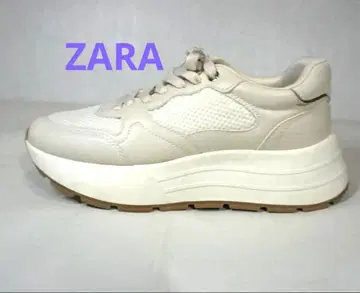 [여성용] [새상품급] 통굽 스니커즈 메쉬 키 밑창 베이지