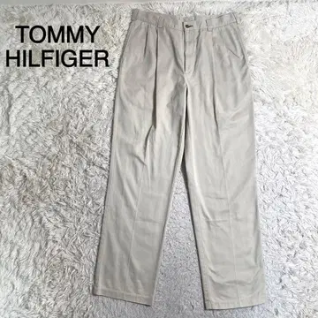 TOMMY HILFIGER 베이지 컬러 센터 프레스 치노 팬츠