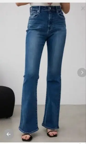 AZUL by moussy 부츠컷 데님 하이웨스트 M