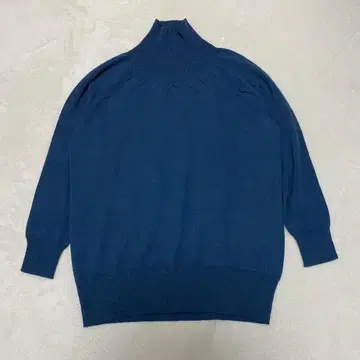 엠비 하이넥 니트 스웨터 블루 M 사이즈