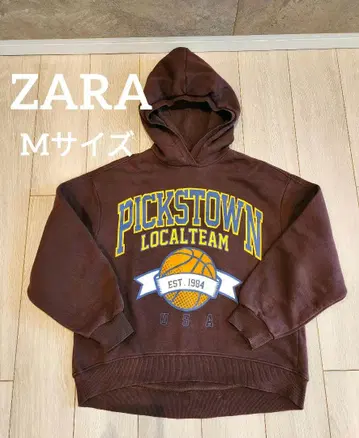[새상품급] ZARA PICKSTOWN 농구 후드티 브라운 M