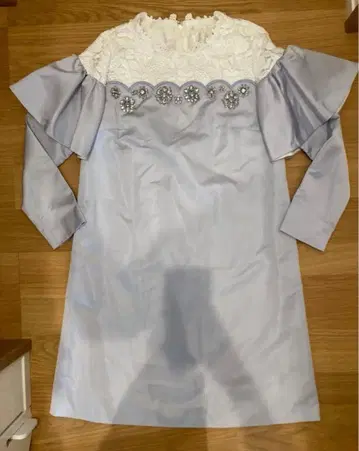 체스티 드레스 원피스 비쥬 레이스 스캘럽 파티