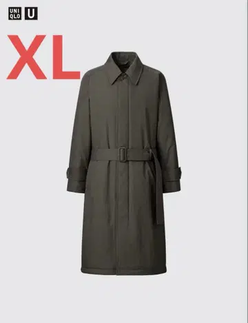 UNIQLO U 유니클로u 패디드 스텐카라 코트 올리브 XL