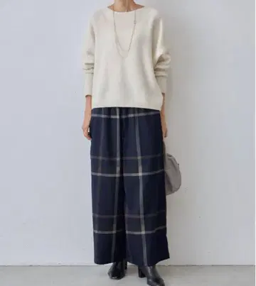 BEARDSLEY 비어즐리 체크 허리 리브 팬츠 사이즈 1