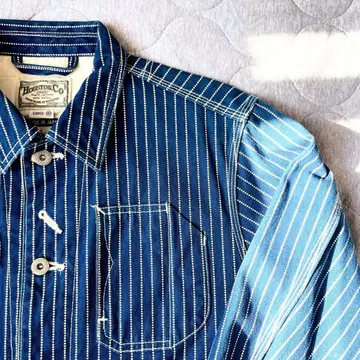 새상품급 HOUSTON 커버올 스트라이프 데님