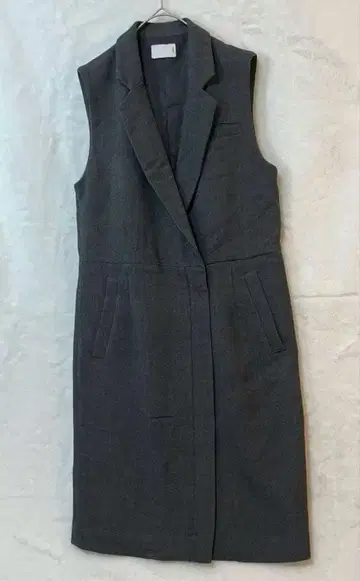 KBF 원피스 베스트 그레이 슬리브리스 베스트