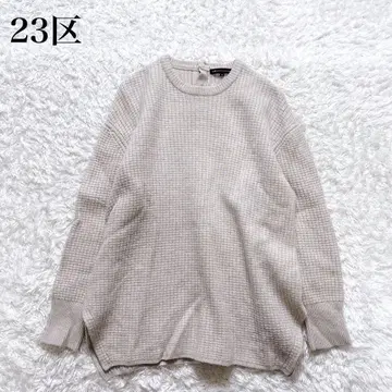 새상품급 23구 와플 니트 사이드 슬릿 백 버튼 울 캐시미어