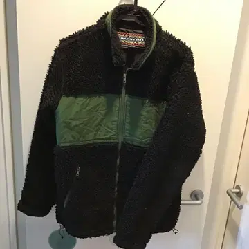 MANASTASH 플리스 자켓 M 블랙/그린