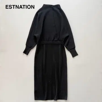 에스트네이션 입체 실루엣 허리 절개 원피스 블랙 돌먼