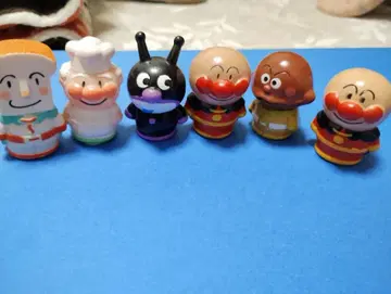 레어 희귀 80년대 호빵맨 손가락 인형 6개 세트 세균맨 쇼와 레트로
