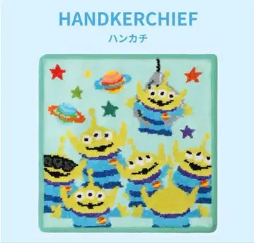 페이러 손수건 미사용 새상품 토이스토리 스페이스 크레인 리틀 그린