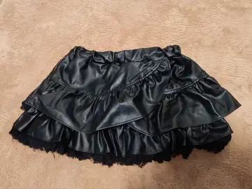 MA*RS Sugar Gloss 블랙 프릴 미니 스커트