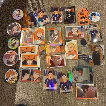 하이큐!!의 카라스노 고교 캔뱃지, 스티커, 카드 등의 세트