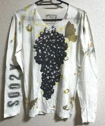 MAXSIX 맥스식스 포도 스컬 올 패턴 프린트 티셔츠