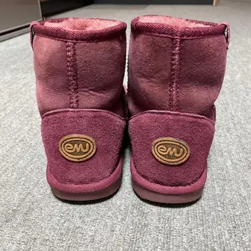 emu 24cm W7 퍼플 스웨이드 숏 어그 부츠