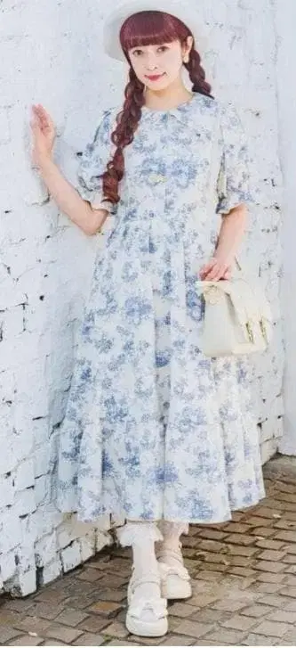 m petit by misako 플라워 프린트 롱 원피스