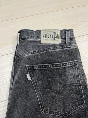 silverTab 블랙 데님 슬림 핏