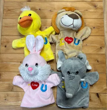 수지주 퍼펫 인형 토끼 코끼리 사자 병아리