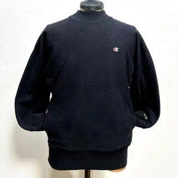 컨디션 최상 90s 블랙 챔피온 모크넥 리버스 맨투맨