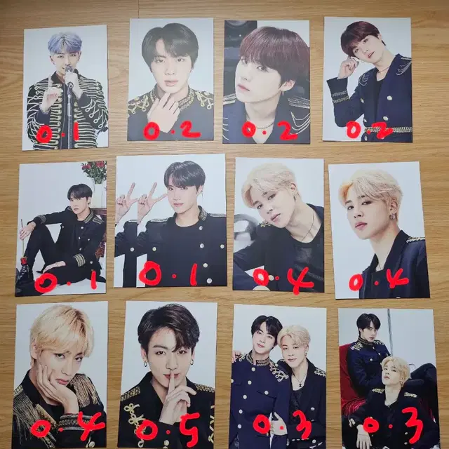 방방콘 스파콘 포토세트 개별양도 bts 방탄