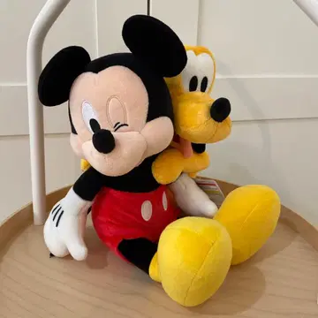 미키 플루토 봉제 인형 백허그