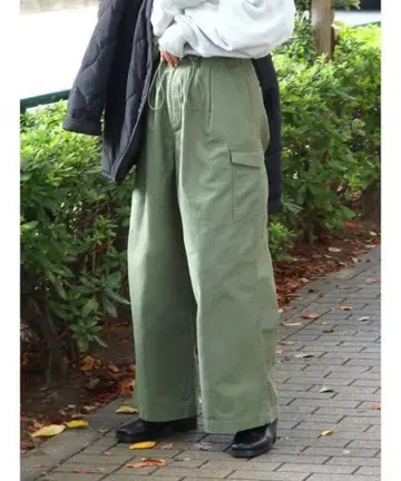 ungrid 밀리터리 와이드 팬츠 S 사이즈