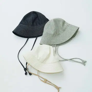 parici 데님 10수 가발지 히코리 피셔맨 햇 버킷햇