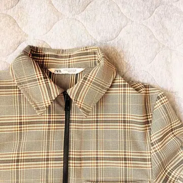 ZARA 집업 자켓 체크 무늬