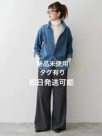 미사용 새상품 택 포함 Spick & Span 라이트 온스 데님 셔츠