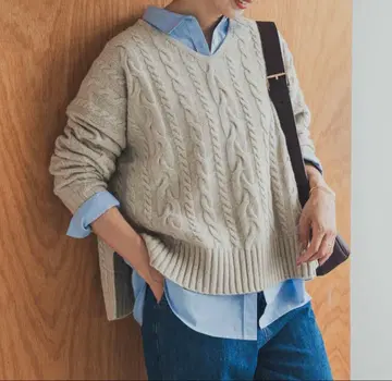 어반 리서치 도어스 해밀턴 울 아란 패턴 풀오버 택 포함 새상품