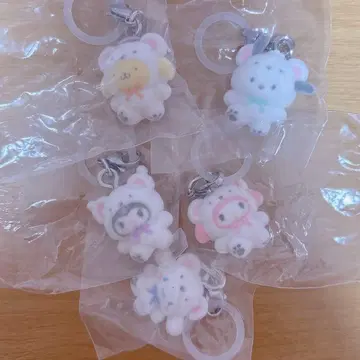 산리오 포근포근 스노우 메지루시 액세서리 가챠 세미 컴플리트 세트