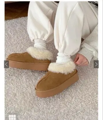 GRL 통굽 무스탕 숏부츠 zr1092