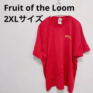 Fruit of the Loom 빨간색 XXL 반팔 티셔츠 레드 2XL