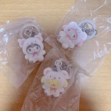 산리오 포근포근 스노우 표시 액세서리 가챠 마이멜로디 쿠로미 푸딩