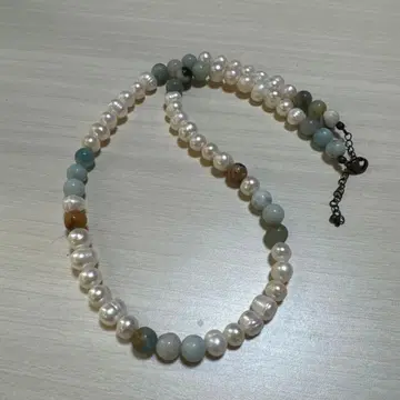 아마존 나이트와 담수 펄 목걸이 50cm