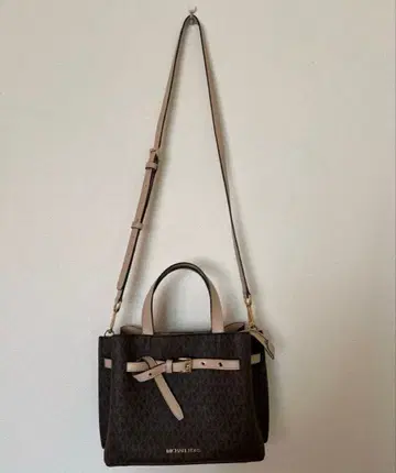 마이클코어스 토트백 PVC 가죽 에밀리아 2way 브라운