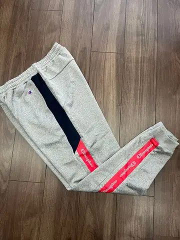Champion 스웨트 팬츠 그레이/네이비/레드