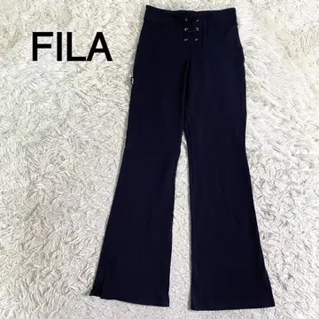 FILA 블랙 컬러 스트레치 스포츠 팬츠