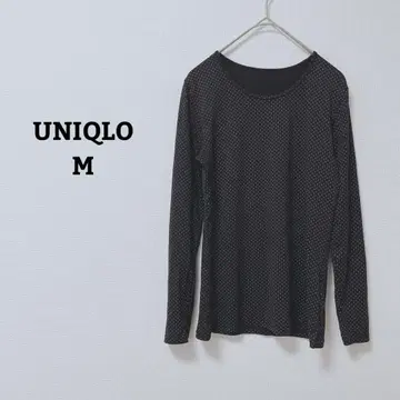 유니클로 히트텍 이너 티셔츠 긴팔 도트 무늬 M