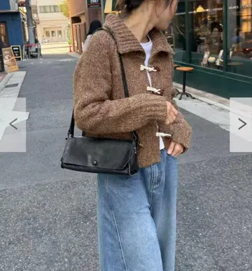 El mar 직사각형 가죽 숄더백 블랙 캐널진 구매품