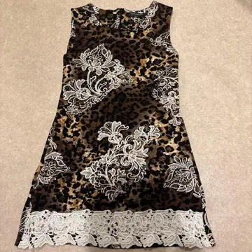 RINASCIMENTO 레오파드 무늬 슬리브리스 원피스 S