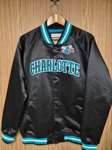 미첼앤네스 새틴 바시티 자켓 샬롯 호넷츠 NBA XL