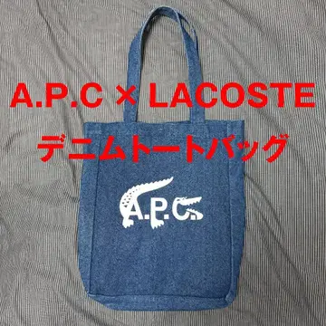 A.P.C x LACOSTE 데님 토트백
