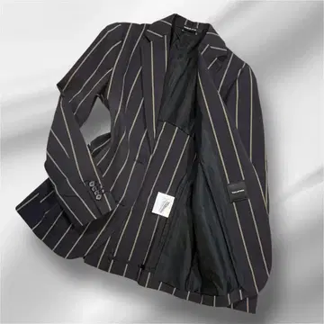 [새상품급] 딸리아또레 테일러드 자켓 네이비 스트라이프 38 M