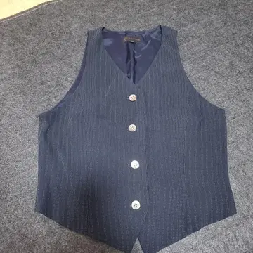 VIA LA VIE 네이비 스트라이프 베스트 M