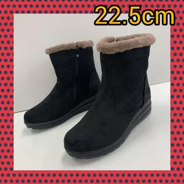 22.5cm 새상품 여성용 보아 안감 스웨이드 부츠 black