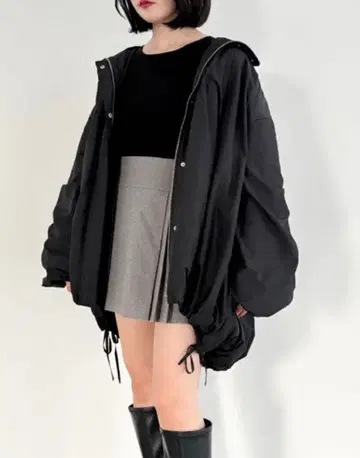 Heather 볼륨 개더 블루종