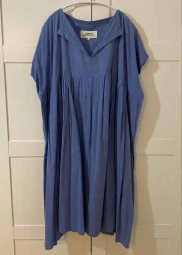 베리떼꾸르 스키퍼 턱 원피스 스카이블루 코튼 VC778